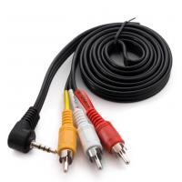 Кабель мультимедийный Jack 3.5mm male to 3RCA 90° EXTRADIGITAL (KBV1732) Diawest