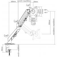 Кронштейн BRATECK LDT25-C012 Diawest