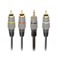 Кабель мультимедийный 3.5 Jack (4pin) to 3RCA 1.5m Cablexpert (CCAP-4P3R-1.5M) Diawest