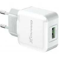 Зарядное устройство Grand-X USB 5V 2,1A White + cable USB -> Lightning, Cu (CH03LTW) Diawest