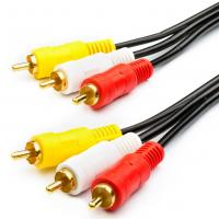 Кабель мультимедийный 3RCA to 3RCA 0.8m Atcom (10808) Diawest