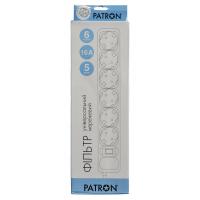 Сетевой фильтр питания PATRON 5.0 m, 3*1.5mm2 (SP-1665) 6 розеток BLACK (EXT-PN-SP-1665) Diawest