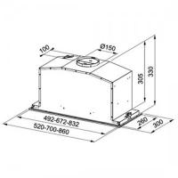 Вытяжка кухонная Franke Box Plus LED FBI 537 XS LED (110.0442.943) Diawest