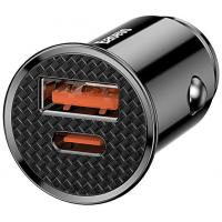 Зарядний пристрій Baseus Circular Plastic USB, Type-C PD3.0, QC4.0, black (CCALL-YS01) Diawest