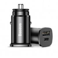 Зарядний пристрій Baseus Circular Plastic USB, Type-C PD3.0, QC4.0, black (CCALL-YS01) Diawest