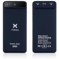 Батарея універсальна Vinga 20000 mAh QC3.0 Display soft touch purple (VPB2QLSP) Diawest