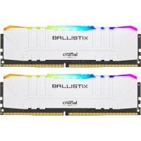 Модуль пам'яті для комп'ютера DDR4 16GB (2x8GB) 3200 MHz Ballistix White RGB MICRON (BL2K8G32C16U4WL) Diawest