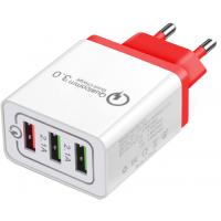 Зарядний пристрій XoKo QC-300 3 USB Qualcom 3.0 4.8A Red (QC-300-RD) Diawest