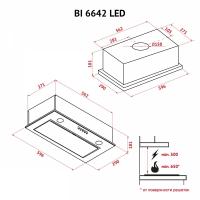 Витяжка кухонна PERFELLI BI 6642 WH LED Diawest