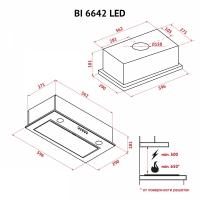 Витяжка кухонна PERFELLI BI 6642 BL LED Diawest