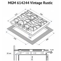 Варочная поверхность Minola MGM 614244 BL Vintage Rustic Diawest