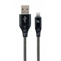 Дата кабель USB 2.0 AM to Lightning 1.0m Cablexpert (CC-USB2B-AMLM-1M-BW) Diawest
