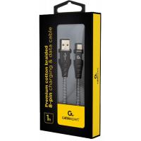 Дата кабель USB 2.0 AM to Lightning 1.0m Cablexpert (CC-USB2B-AMLM-1M-BW) Diawest
