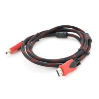 Кабель мультимедийный HDMI to HDMI 3.0m v1.4, OD-7.4mm Black/RED Merlion (YT-HDMI(M)/(M)NY/RD-3.0m) Diawest