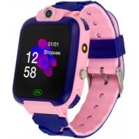Смарт-годинник Atrix iQ2400 IPS Cam Flash Pink дитячий телефон-часы з трекером (iQ2400 Pink) Diawest