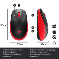 Мишка Logitech M190 Red (910-005908) Diawest