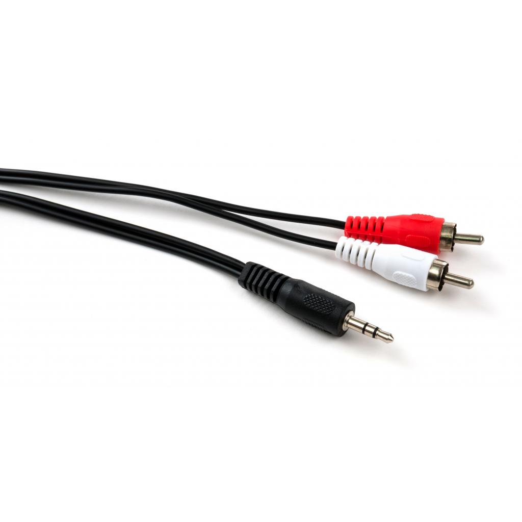Кабель мультимедийный Jack 3.5mm male to 2xRCA 5.0m Vinga (VCPDCJ35MRCA25BK) Diawest