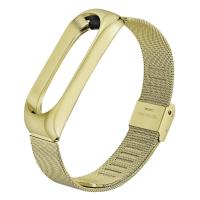 Ремінець до фітнес браслета BeCover Metal для Xiaomi Mi Band 3/4 Gold (704653) Diawest