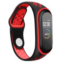 Ремешок для фитнес браслета BeCover Nike Style для Xiaomi Mi Smart Band 5 Black-Red (705153) Diawest