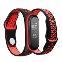 Ремешок для фитнес браслета BeCover Nike Style для Xiaomi Mi Smart Band 5 Black-Red (705153) Diawest