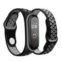 Ремешок для фитнес браслета BeCover Nike Style для Xiaomi Mi Smart Band 5 Black-Gray (705151) Diawest