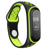 Ремінець до фітнес браслета BeCover Nike Style для Xiaomi Mi Smart Band 5 Black-Green (705152) Diawest