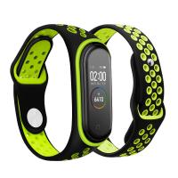 Ремінець до фітнес браслета BeCover Nike Style для Xiaomi Mi Smart Band 5 Black-Green (705152) Diawest