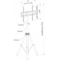 Стійка презентаційна для плазм та ЖК CHARMOUNT CT-FTVS-T3 Diawest