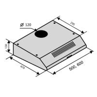 Вытяжка кухонная VENTOLUX PARMA 60 WH Diawest