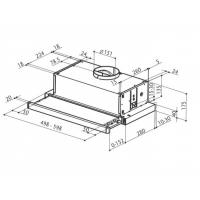 Витяжка кухонна FABER FLEXA HIP AM/X A60 FB EXP Diawest