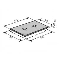 Варильна поверхня VENTOLUX HSF320G CEST (BK) 3 Diawest