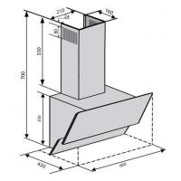Витяжка кухонна VENTOLUX ROMANIA 60 BK (750) TRC Diawest