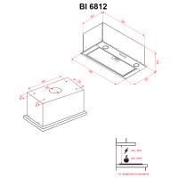 Витяжка кухонна PERFELLI BI 6812 BL LED Diawest