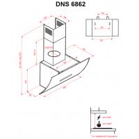 Витяжка кухонна PERFELLI DNS 6862 BL LED Diawest