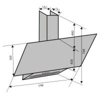 Витяжка кухонна VENTOLUX MIRROR 60 WH (750) PB Diawest