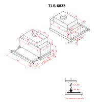 Витяжка кухонна PERFELLI TLS 6833 W LED STRIPE Diawest