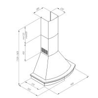 Витяжка кухонна PERFELLI K 614 Black Country LED Diawest