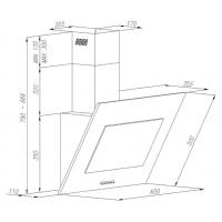 Витяжка кухонна PERFELLI DN 613 W Diawest