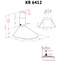 Витяжка кухонна PERFELLI KR 6412 W LED Diawest