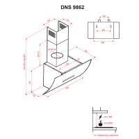 Витяжка кухонна PERFELLI DNS 9862 W LED Diawest