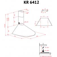 Витяжка кухонна PERFELLI KR 6412 IV LED Diawest