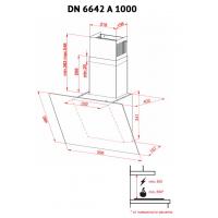 Витяжка кухонна PERFELLI DN 6642 A 1000 BL LED Diawest