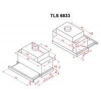 Витяжка кухонна PERFELLI TLS 6833 BL LED Strip Diawest