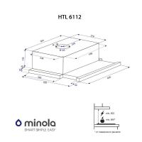 Витяжка кухонна MINOLA HTL 6112 BR 650 LED Diawest