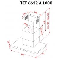 Вытяжка кухонная PERFELLI TET 6612 A 1000 BL LED Diawest