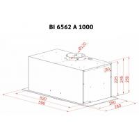 Витяжка кухонна PERFELLI BI 6562 A 1000 GF LED GLASS Diawest