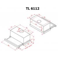 Вытяжка кухонная PERFELLI TL 6112 W LED Diawest