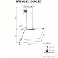 Витяжка кухонна MINOLA HVS 6642 WH 1000 LED Diawest