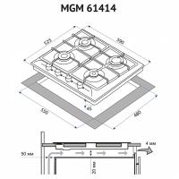 Варильна поверхня MINOLA MGM 61414 WH Diawest