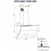 Витяжка кухонна MINOLA HVS 6682 WH 1000 LED Diawest